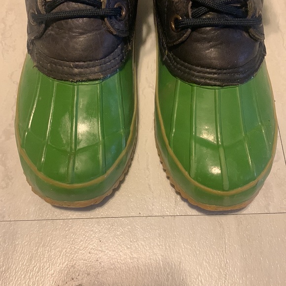 Lucky Brand Daria Women's Black Green Peace Duck Ankle Boots Size 8M - Picture 9 of 12